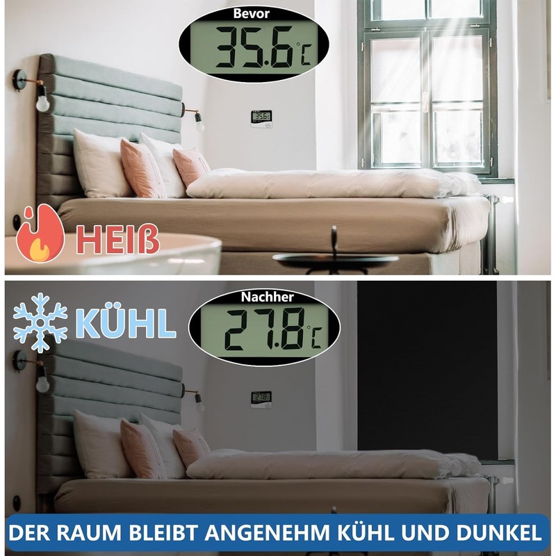 BKSAI Fenster Verdunkelung Magnetisch Verdunklungsstoff Verdunkelungsrollo Magnetverschluss (1, 79X96CM)