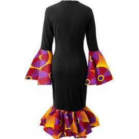 HongyuAmy Women's African Fashion Ankara Print Dress Traditional Casual Outfits Attire(X-Large,Color I)