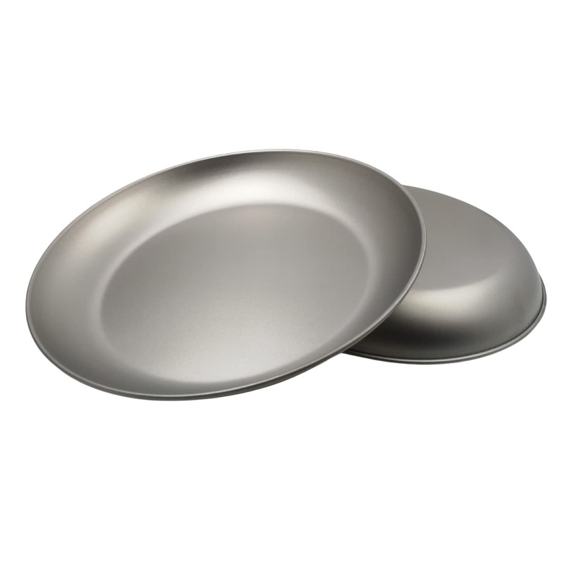 RISON-Titanium Round Camping Plate Titanium Plate Outdoor Ultra Light Camping