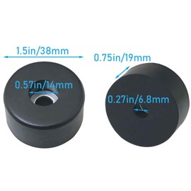 WHYHKJ 4PCS Air Compressor Feet Anti-Vibration Feet Vibration Isolating Rubber Bumper Generator Pressure Washer Rubber Mat for Computer Desk Feet Radio Equipment Black