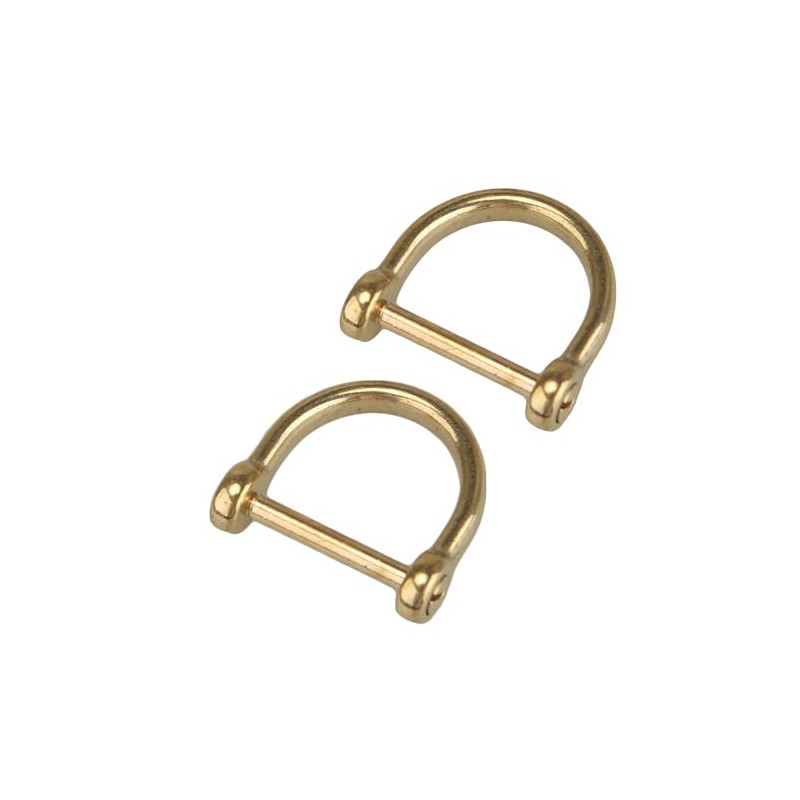 kokungkuan Solid Brass D-Rings with Screw Horseshoe U Shape Shackle