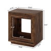 Tribesigns Tribesigns Rustic Wood End Table, 2 Tiered Square Side