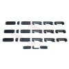 GMC 4pcs Matte Black SIERRA SLE Letters Nameplate Emblem for