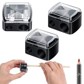 3 Stück Universal Makeup Sharpener, Kosmetikspitzer, Anspitzer für Kajalstifte, Spitzer für Kajalstifte, Universal Anspitzer für Augenbrauenstift, für Eyeliner, Augenbrauenstift, Lippenkonturenstift