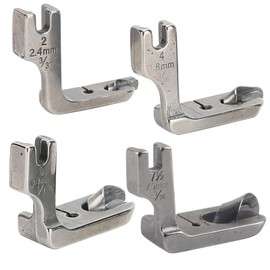 Prensatelas de Dobladillo Enrollado, 4 Piezas Prensatelas para Máquina de Coser, Prensatelas de Rodillo Industrial de Acero Inoxidab Accesorios para máquinas de Coser Planas