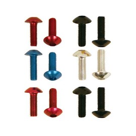 Pit Posse 6 Piece Anodized Aluminum Button Head Bolt 6mm X 20mm Bodywork Black
