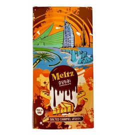 Meltz Salted Caramel Knafeh Bar 192g – Handcrafted Dubai Dessert Infused with Crunchy Kunafa, Rich Carame – Premium Gourmet Gift for Kids, Family, Friends & Special Occasions (Pack of 1)