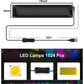 LED scoreboard with RGB lighting, app control, remote control, USB port, programmable display