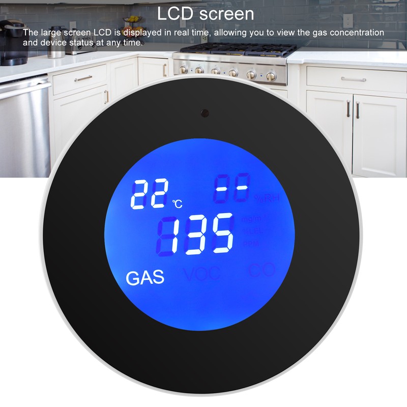 WIFI Natural Gas Detector Alarm WallMounted Leakage Sniffer AC