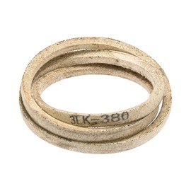 sourcing map 3LK380 Cord Belt Grey, 3/8" x 38" Lawn and Garden Aramid V-Belt for Mower Deck