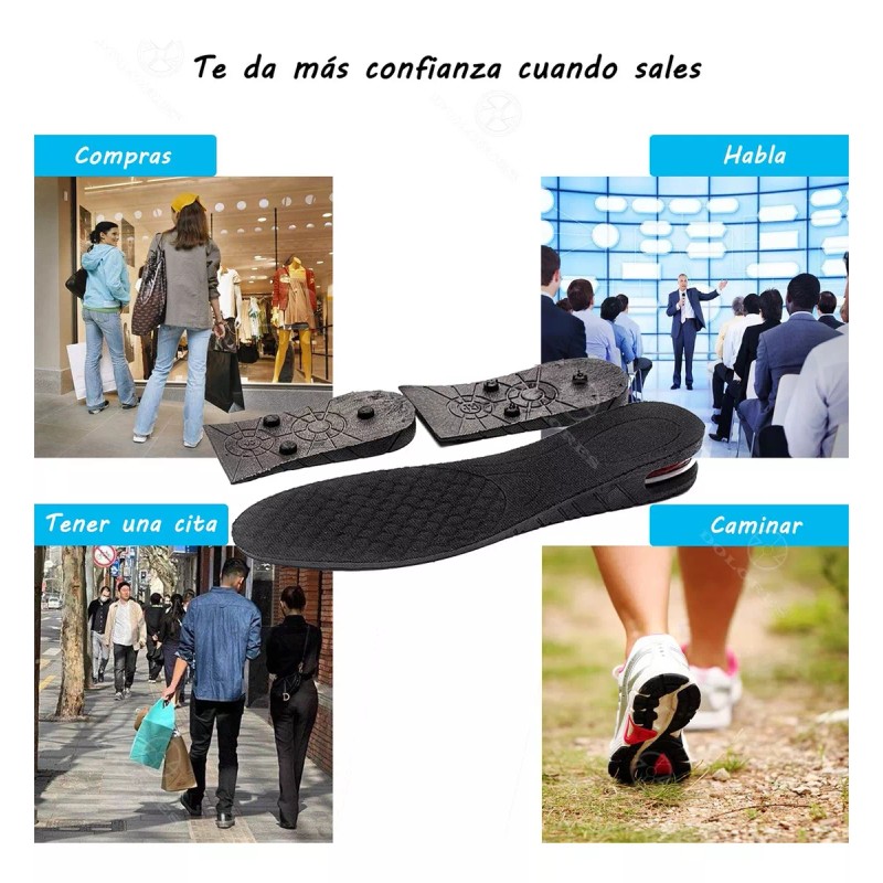 Dolores 1 Par Plantilla Aumenta Altura Más Estatura Ajustable Unisex
