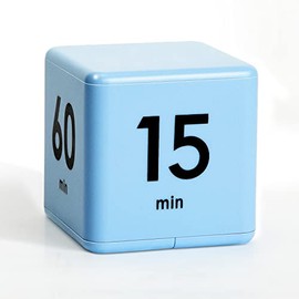 Cube Timers Cube Kitchen Timer Gravity Sensor Flip Timer Cube Countdown Timer 2.6 Inch Kids Timer Square Workout Timer Exercise Timer Game Timer 15-20-30-60 Minutes for Time Management (Blue)