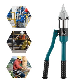 Hand-held Hydraulic Spreader 8T Portable Hydraulic Flange Spreader Expander Tool with Storage Box Integrated Manual Flange Splitter for Pipeline Maintenance, Max 1.18in, Alloy Steel Clamp (Blue)