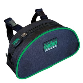 TrailMax Original Pommel Pocket Saddlebag for Western & Endurance Saddles; Cellphone Saddle Horn Bag; Saddle Bag for Horses; Trail Riding Cellphone Pommel Pocket; Green Piping