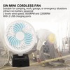 5in Cordless Fan Rechargeable Desk Fan Battery Powered Small Electric