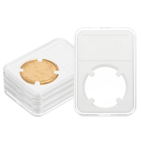 PATIKIL 35mm Coin Slab Display Holder, 5Pcs Clear Coin Case
