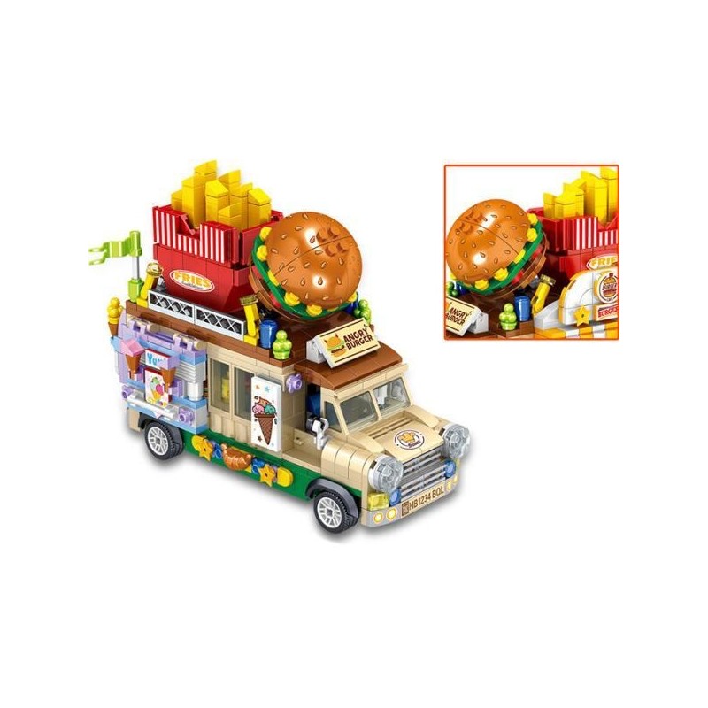Artbox/Puzzle Sarang 638-Piece Mini Blocks - Hamburger Truck / 아트박스퍼즐사랑