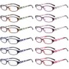 Eyekepper 12 Pack Small Reading Glasses for Women with Pattern
