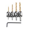 Oumefar Countersunk Drill Set, Metal Countersink Drill Biting Countersink Drill