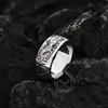 GTHIC Alloy Loyal Wolf Pattern Embossed Couple Rings Engagement Rings