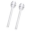 2Pcs 6" Glass Honey Dipper Sticks Stirring Sticks Server Honey