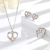 INFUSEU Z Initial Ring Heart for Women Teen Letter Jewelry