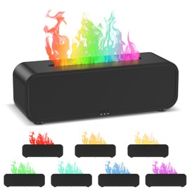 LOFICOPER Flame Fire Diffuser Humidifier, Colorful Essential Oil Diffuser, 250ml Ultra Quiet Desk Aroma Diffusers for Home, Bedroom, Office, Spa