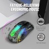 Wireless Gaming Mouse With Full Transparent Design,Double Mode 2.4G/Bluetooth Mouse,3D