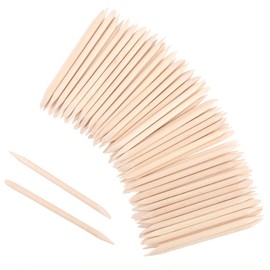 Wooden Sticks Nails, Pack of 200 Double-Sided Wooden Cuticle Pusher Wooden Sticks 75 mm Nail Art Sanding Sticks Manicure Pedicure Sticks Tool for Cuticle Care Art