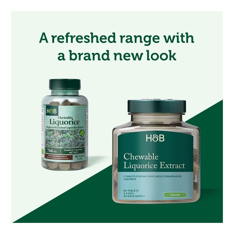 Holland & Barrett Chewable Liquorice 760mg 60 Tablets