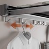Balcony Clothes Drying Rack Wall Mounted with Mesh Surface Collapsible