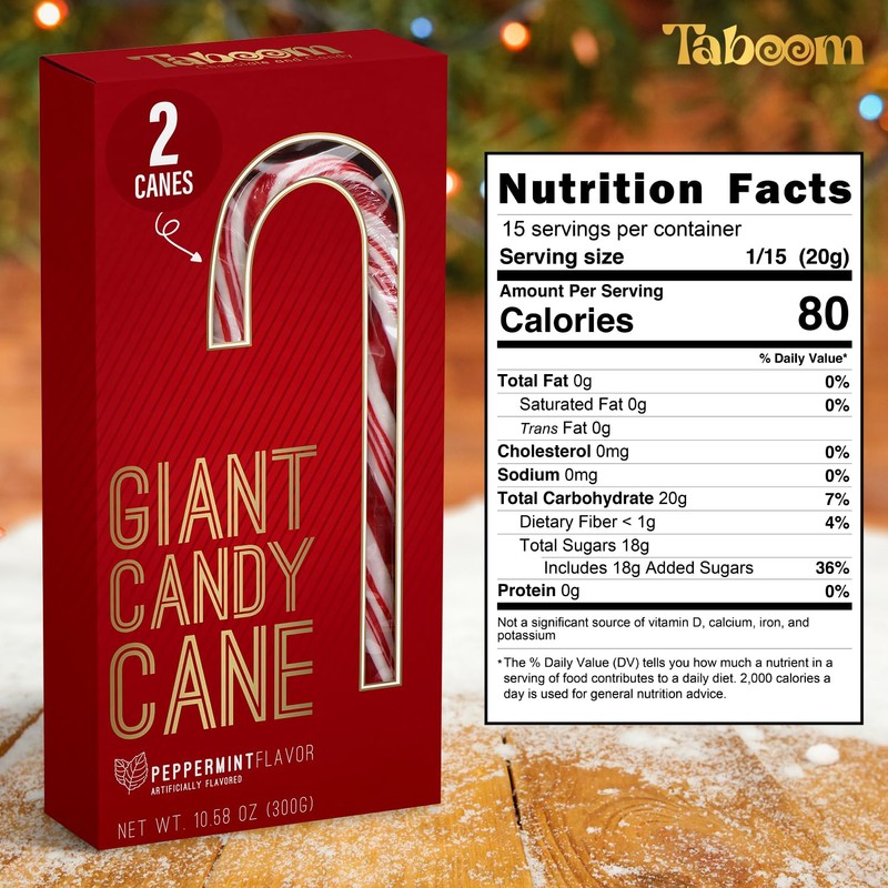 Giant Candy Cane Sticks 2 Pack Gift box - 10