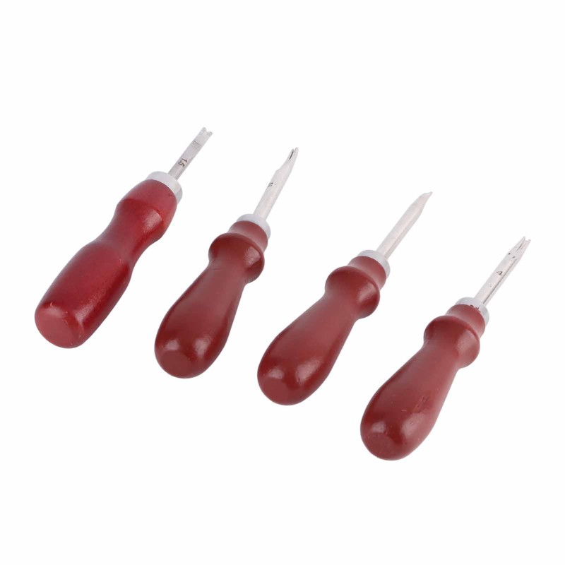 4 Pcs Leather Edger Leather Edge Chamfering Knife Sharpener Hand