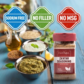 Eastanbul Zaatar Seasoning, 6.3oz, Za'atar, Zaatar Spice from Middle Eastern Spices, Perfect for Mediterranean Seasoning Blends, AKA Zahter, Zatar, Za atar, Za' atar Spice, No MSG, Sodium Free