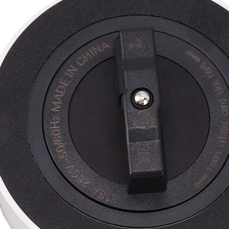 13A Power Track Socket Multifunctional White Round Surface Mounted Movable