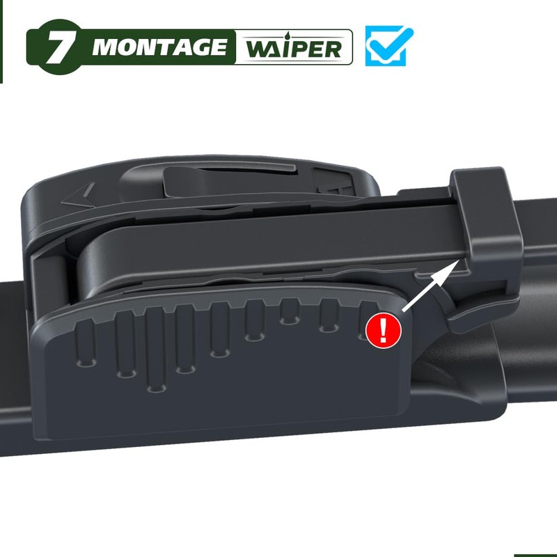 WAIPER Front Windscreen Wipers Compatible with Aixam City (2012 Onwards)
