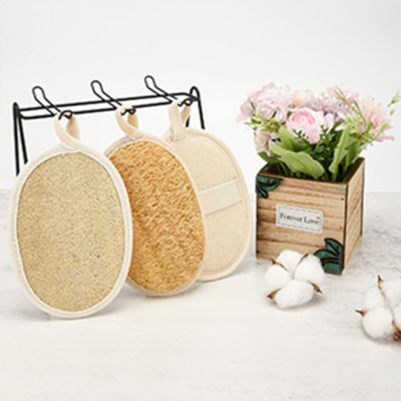 Natural Loofah Sponge Exfoliating Body Scrubber,Eco-Friendly & Biodegradable Bath Loofa