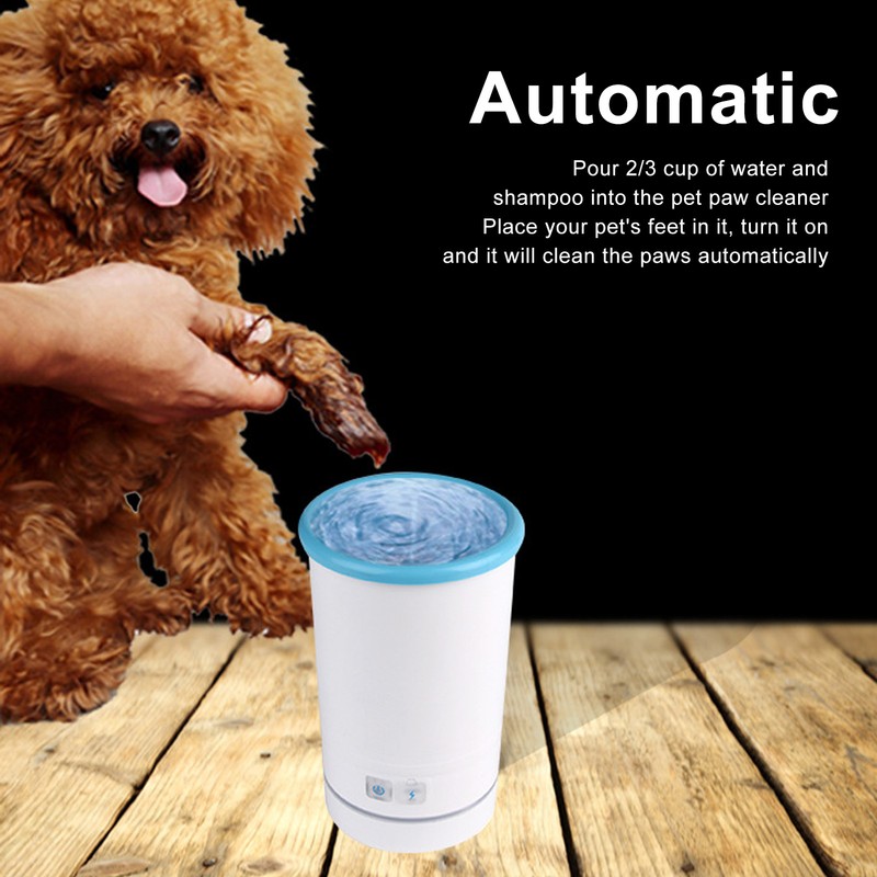 Dog Paw Washer Automatic USB Charging Soft Bristles Portable Electric