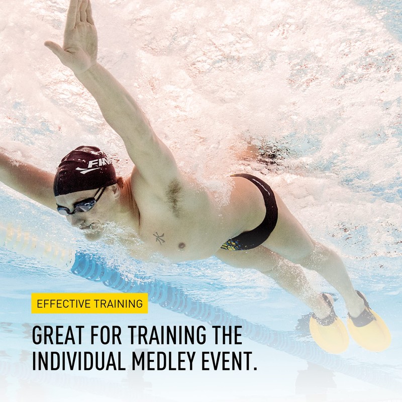 FINIS Swim Fin Positive Drive-Shoe 44-45 Training, Yellow/Black