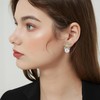 Pearl Earrings for Women Trendy Gold Pearl Hoop Earrings Double