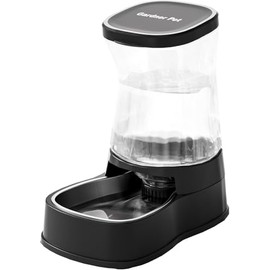 Gardner Pet Automatic Gravity Water Dispenser for Dogs, 1.6Gallon Large Dog Water Bowl Dispenser with Stainless Steel, 100% BPA-Free Pet Water Fountain with Filter for Dogs, Cats, Puppies(Black)