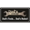 Dads Garage Dads Tools Dads Rules #2 Photo License Plate