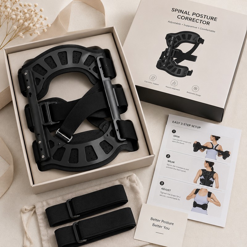 Adjustable Spinal Support Brace for Post-Surgical Recovery – Lightweight Breathable