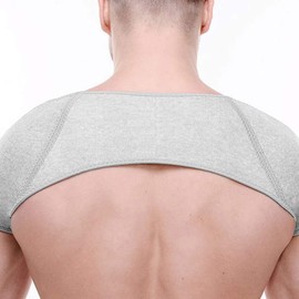 EXCEART Double Shoulder Brace Shoulder Supports Compression Shoulder Belt Elastic Shoulder Protection for Dislocation Arthritis Pain Shoulder Wrap Protector S Grey