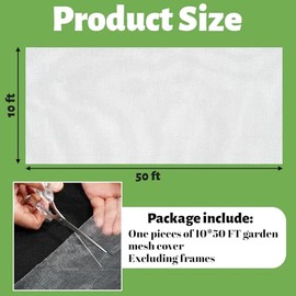 Heavy Duty 60 Mesh Garden Netting - Insect & Bird Protection