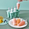 Collapsible Sicles Molds 6 Ice Makers Silicone Ice Molds Reusable