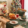 Green Yellow Plaid Christmas Table Runner, Winter Holiday Table Runners