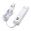 Elecom MOT-U09-2215WH Power Strip USB Outlet 3.9 ft (1.5 m)