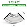 TAISHER 2PCS 304 Stainless Steel 3.5" 90 Degree Mandrel Bend