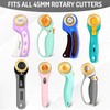 5 Titanium Coated Rotary Cutter Blades 60mm, Replacement Blades for